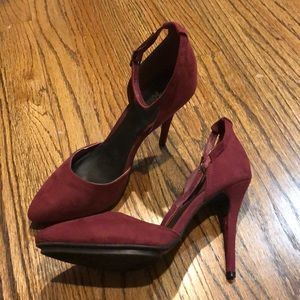 Charlotte Russe burgundy heels